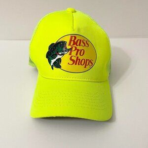 Bass Pro Shops Adjustable SnapBack Mesh Fishing Hat Cap Neon
